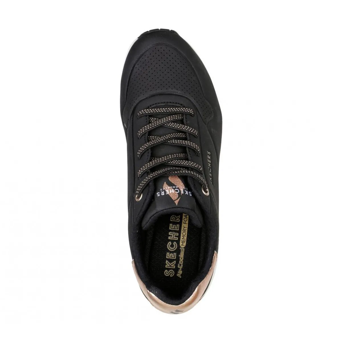 SKECHERS - Zapatillas Mujer Uno Shimmer Away Negro BL Skechers