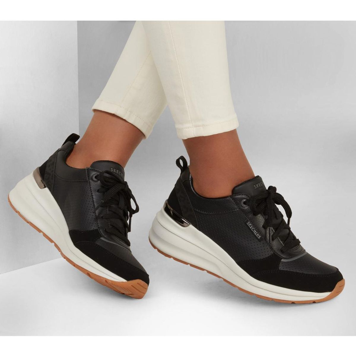 SKECHERS - Zapatillas Mujer Billion Subtle Spots Negro Skechers