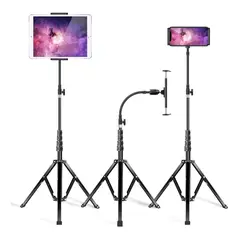 KUANGYE - Trípode Soporte Para iPad Tablet Celular Ajustable 69-165cm