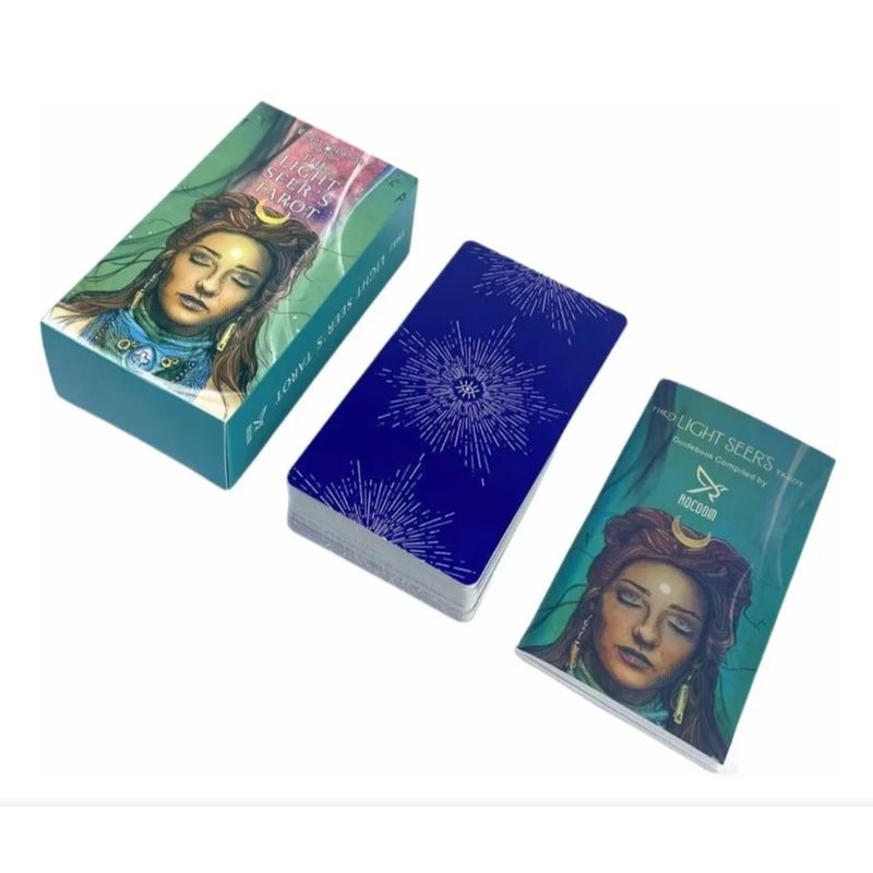 EDWINAYY - Tarot Light Seers 78 Cartas Arcanos Lectura Mazo-sin Bordes