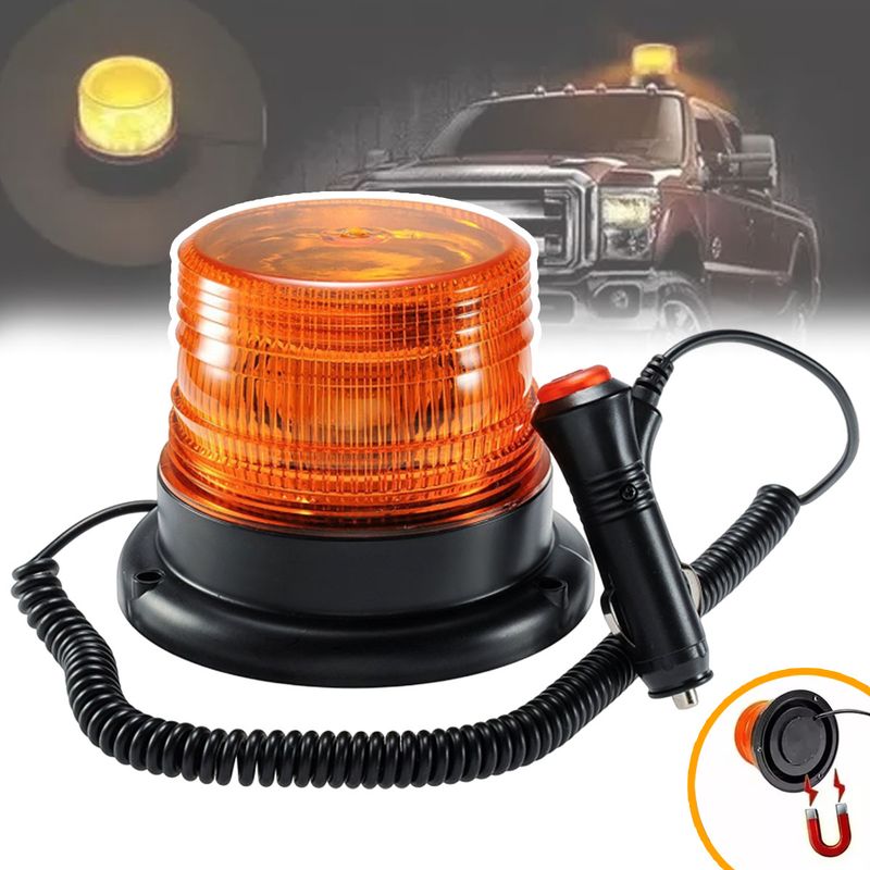 EDWINAYY - Baliza Led Estroboscopicas Ámbar 1224v Vehículo Seguridad