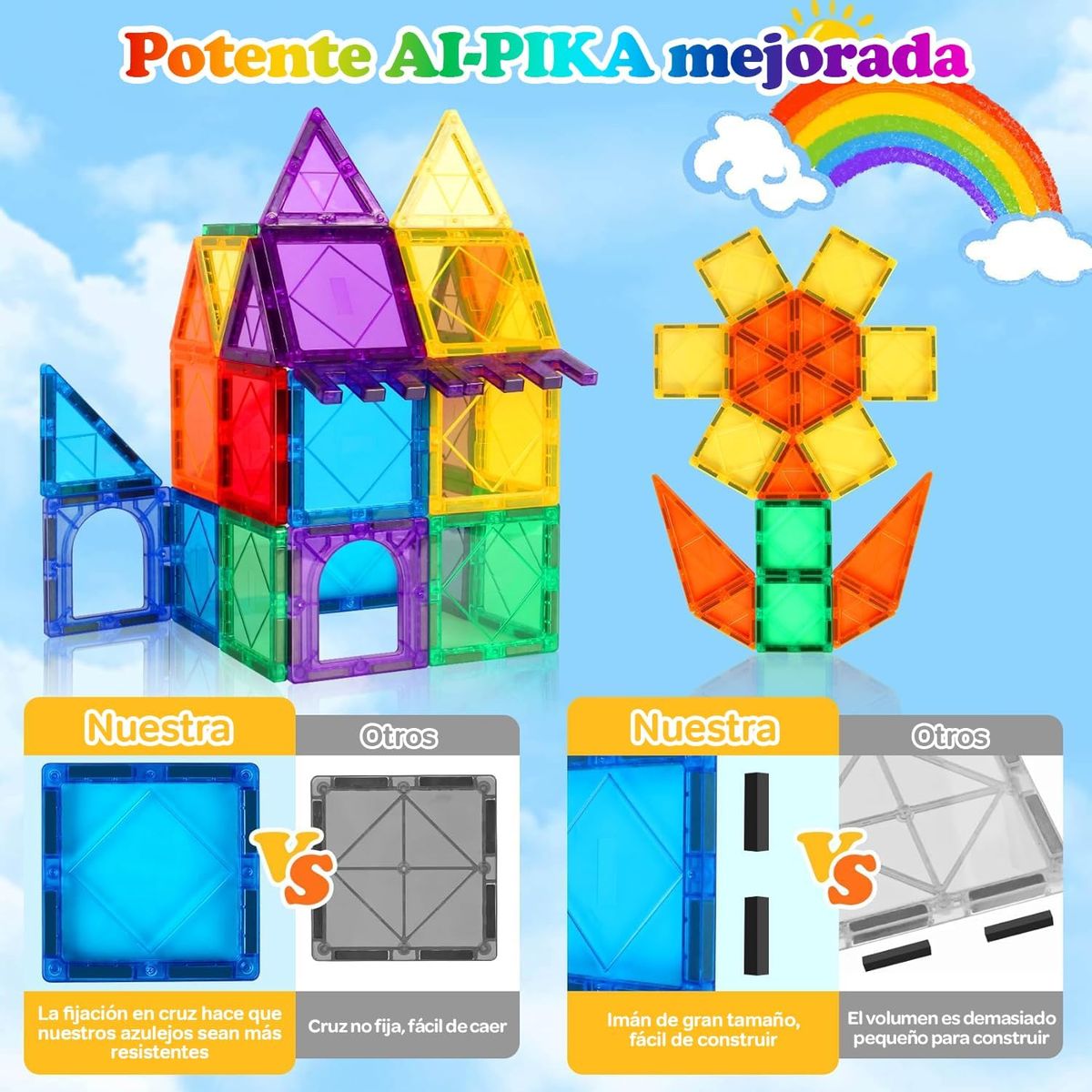 GENERICO - 40pcs Juguete De Bloques Magnéticos Niños 3D Regalo Para Niños 3+