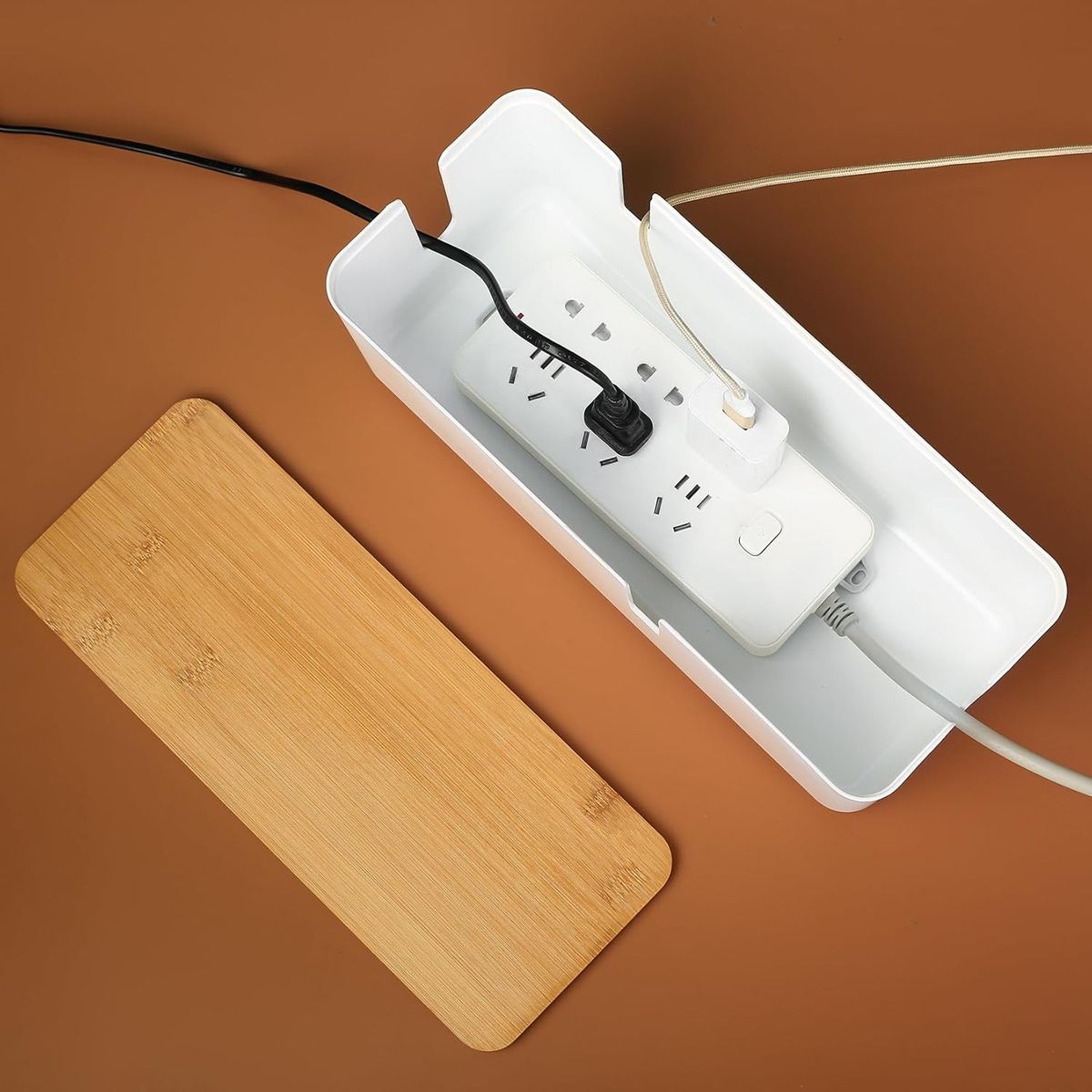 GENERICO - Caja De Almacenamiento De Cables Para Escritorios Hogar