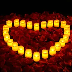 GENERICO - 24pc Velas Eléctricas Led Sin Llama Fiesta Luces Decorativas