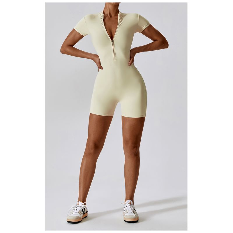 TIOZONEY - Enterito deportivo Mujer-Beige