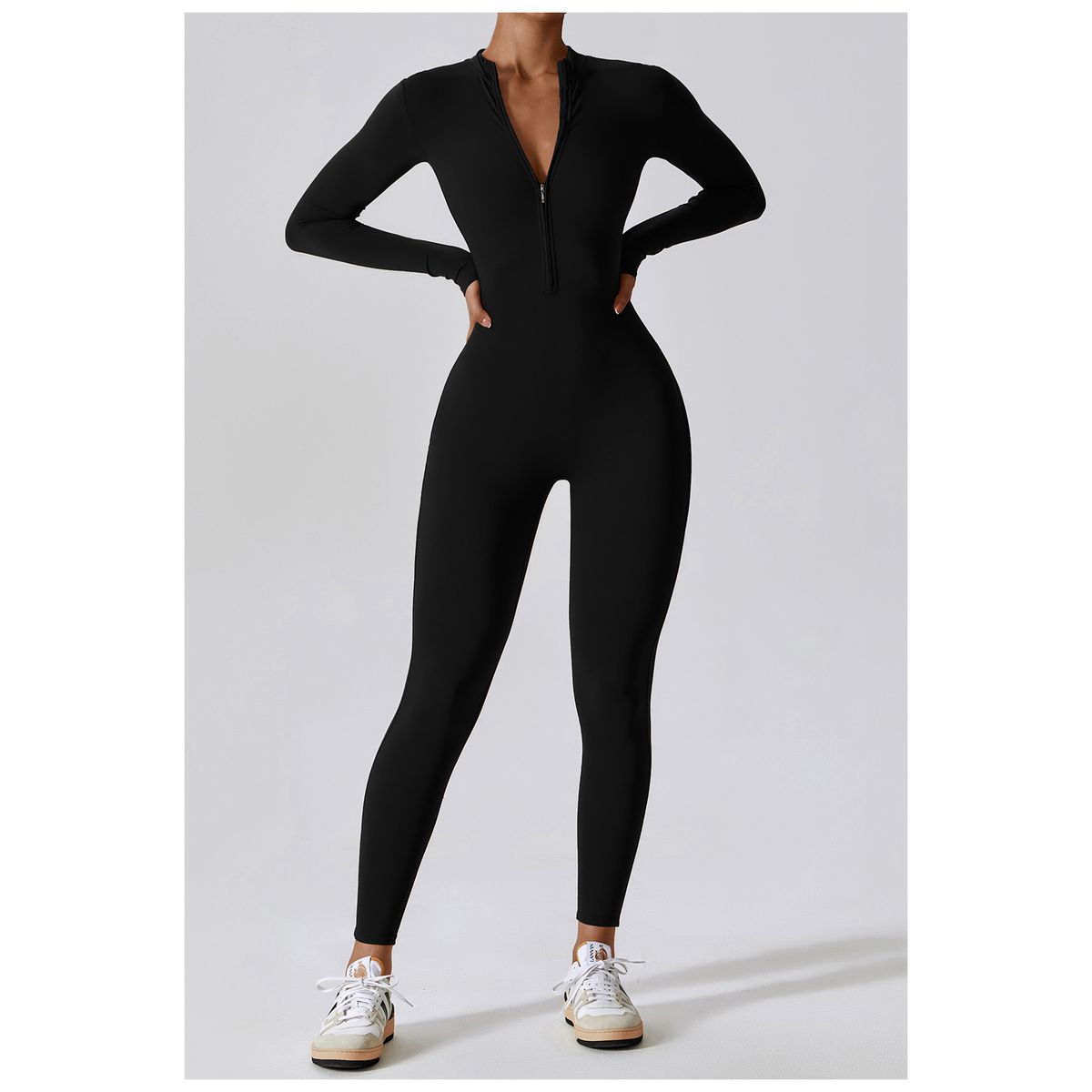 TIOZONEY - Enterito deportivo Mujer-Negro