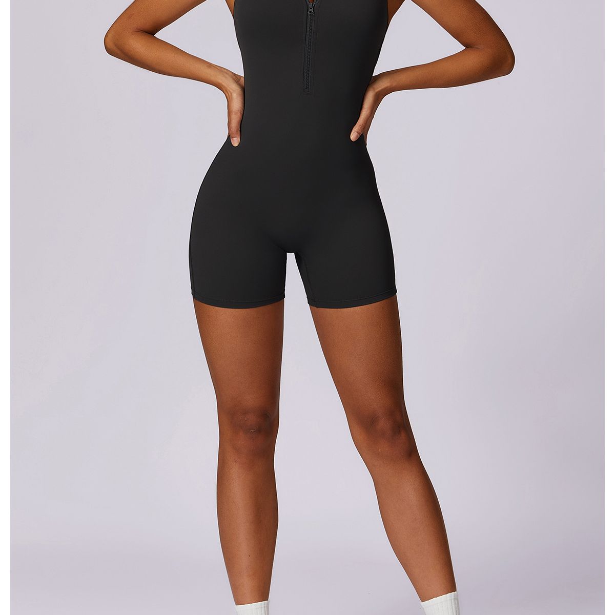 TIOZONEY - Enterito deportivo Mujer-Negro