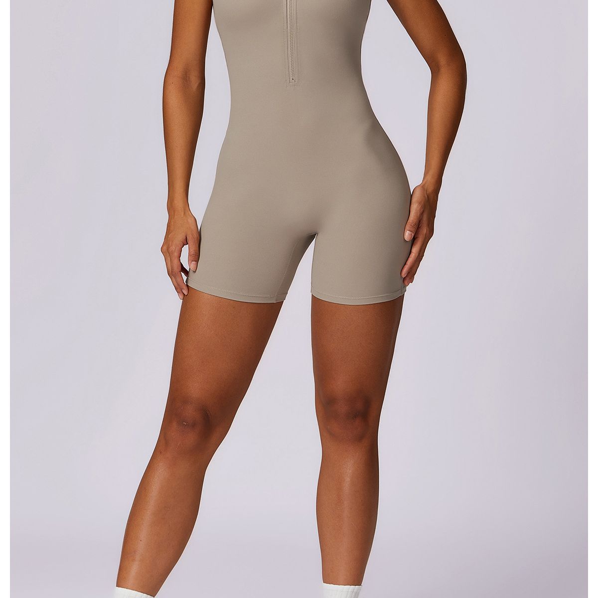 TIOZONEY - Enterito deportivo Mujer-Beige
