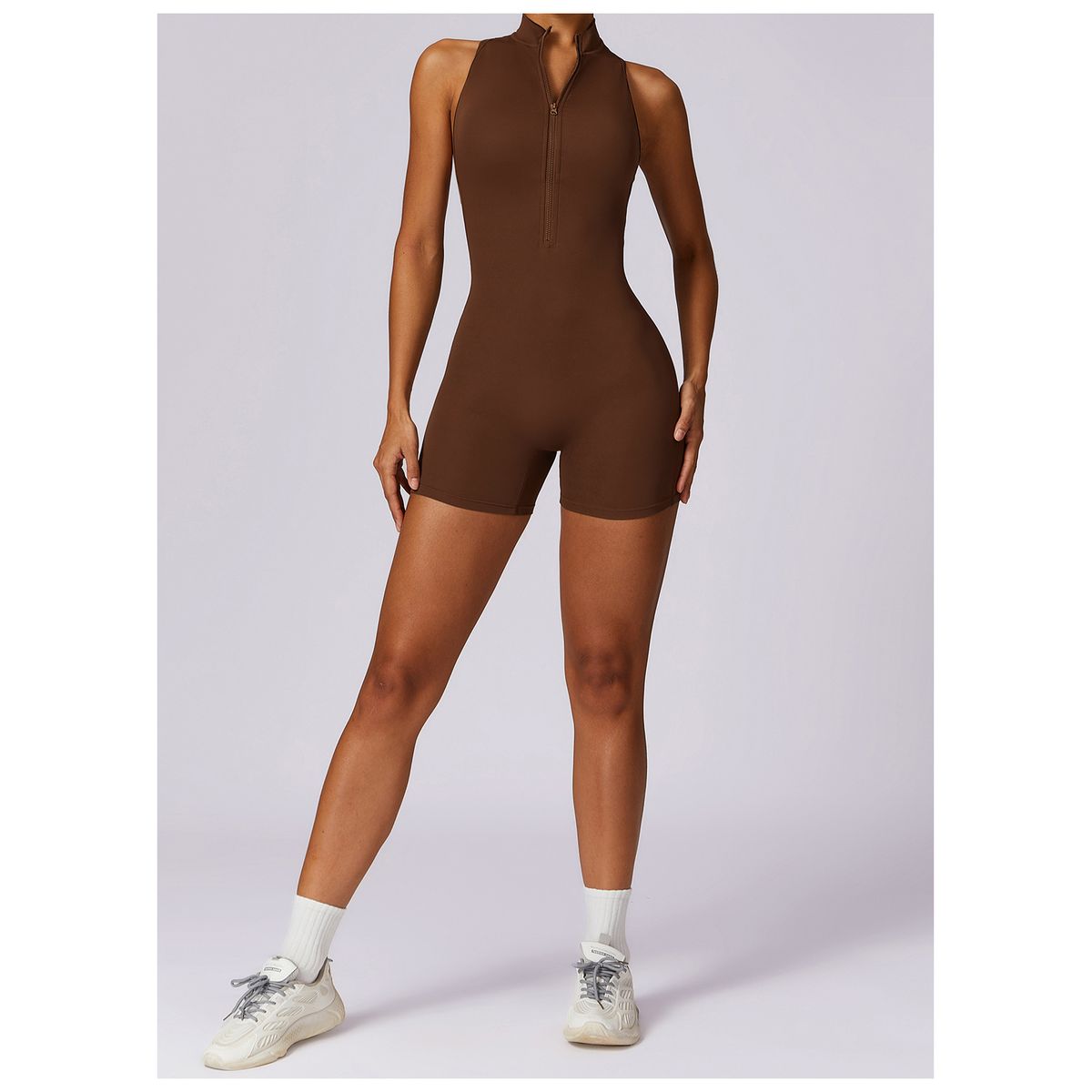 TIOZONEY - Enterito deportivo Mujer-Café