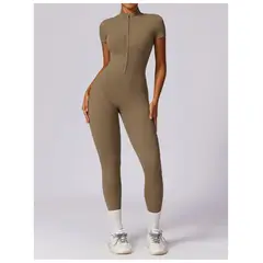 TIOZONEY - Enterito deportivo Mujer-Café