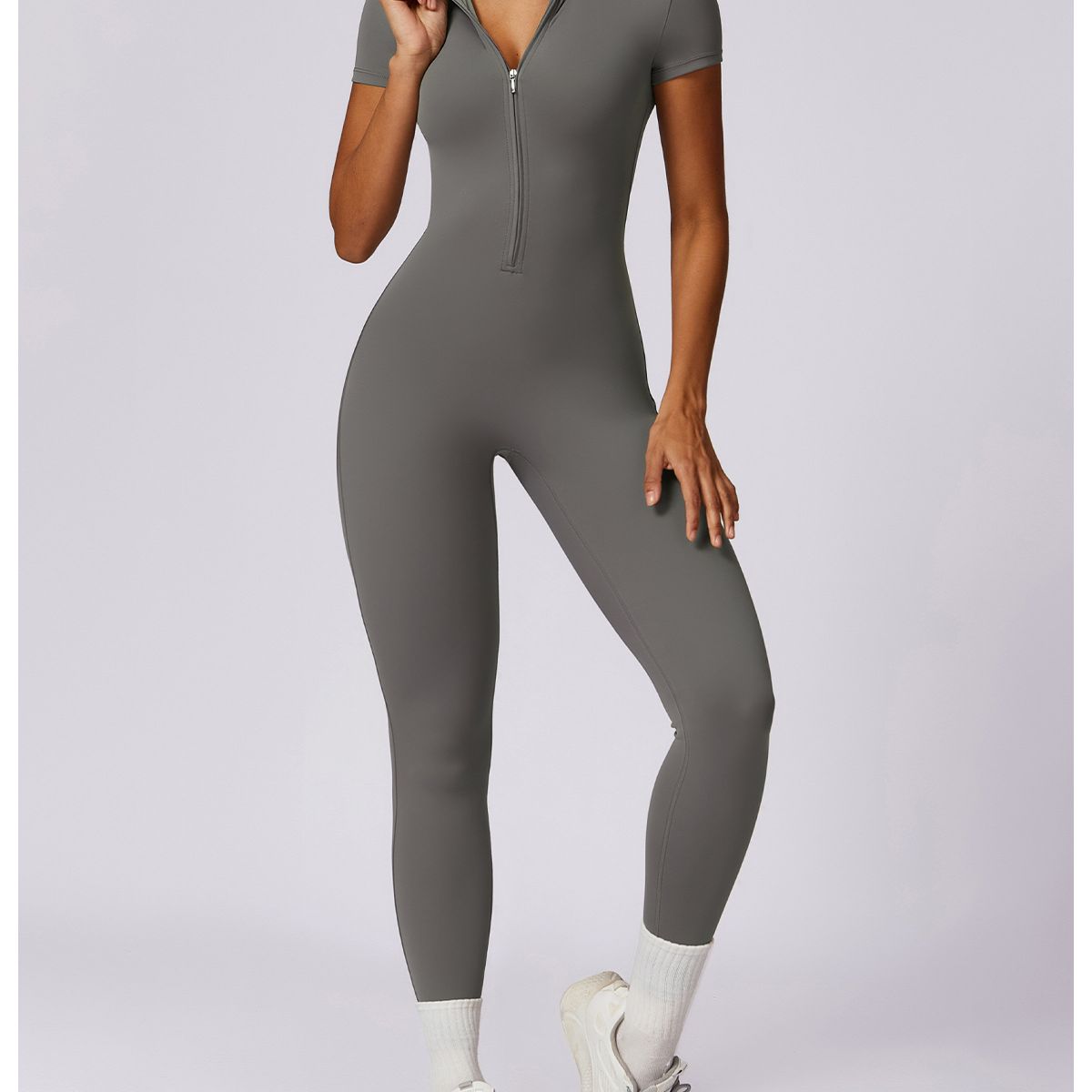 TIOZONEY - Enterito deportivo Mujer-Gris