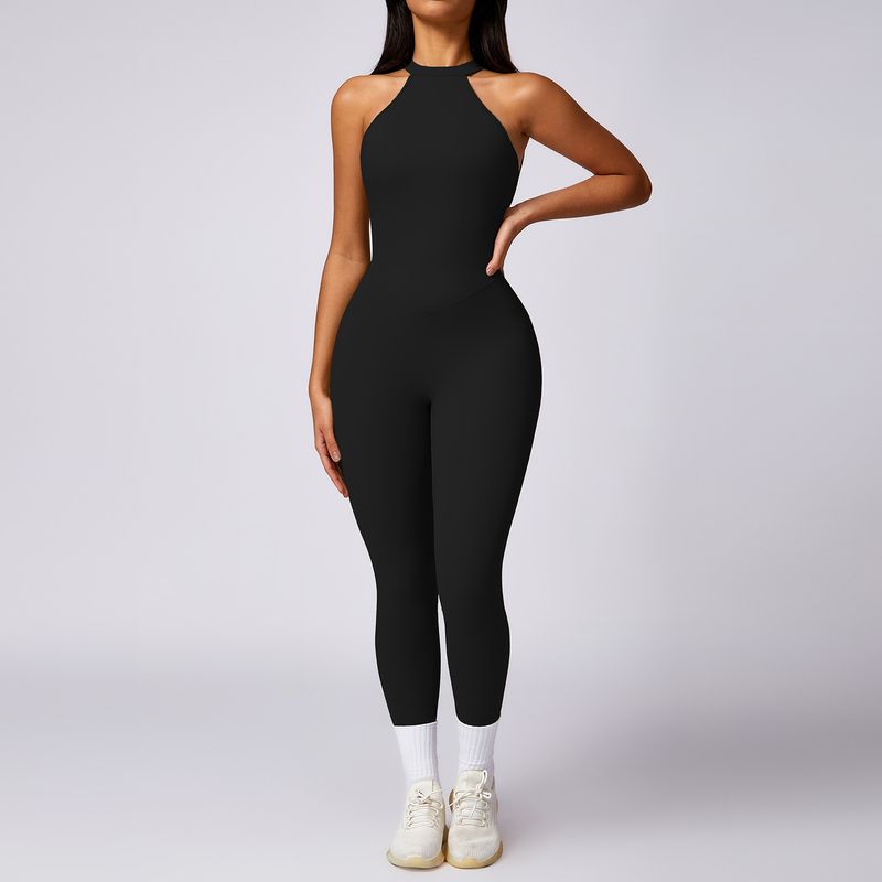 TIOZONEY - Enterito deportivo Mujer-Negro