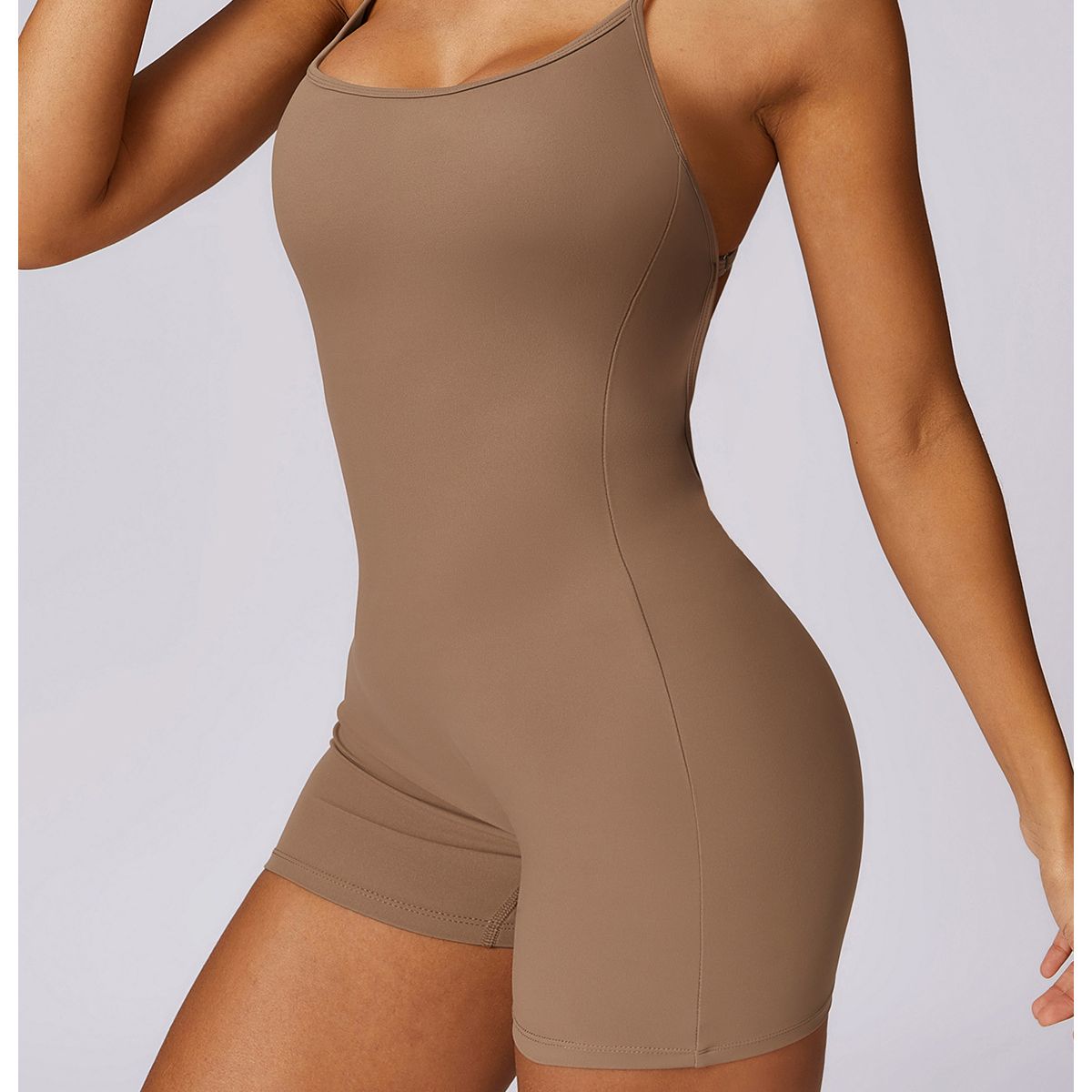 TIOZONEY - Enterito deportivo Mujer-Café