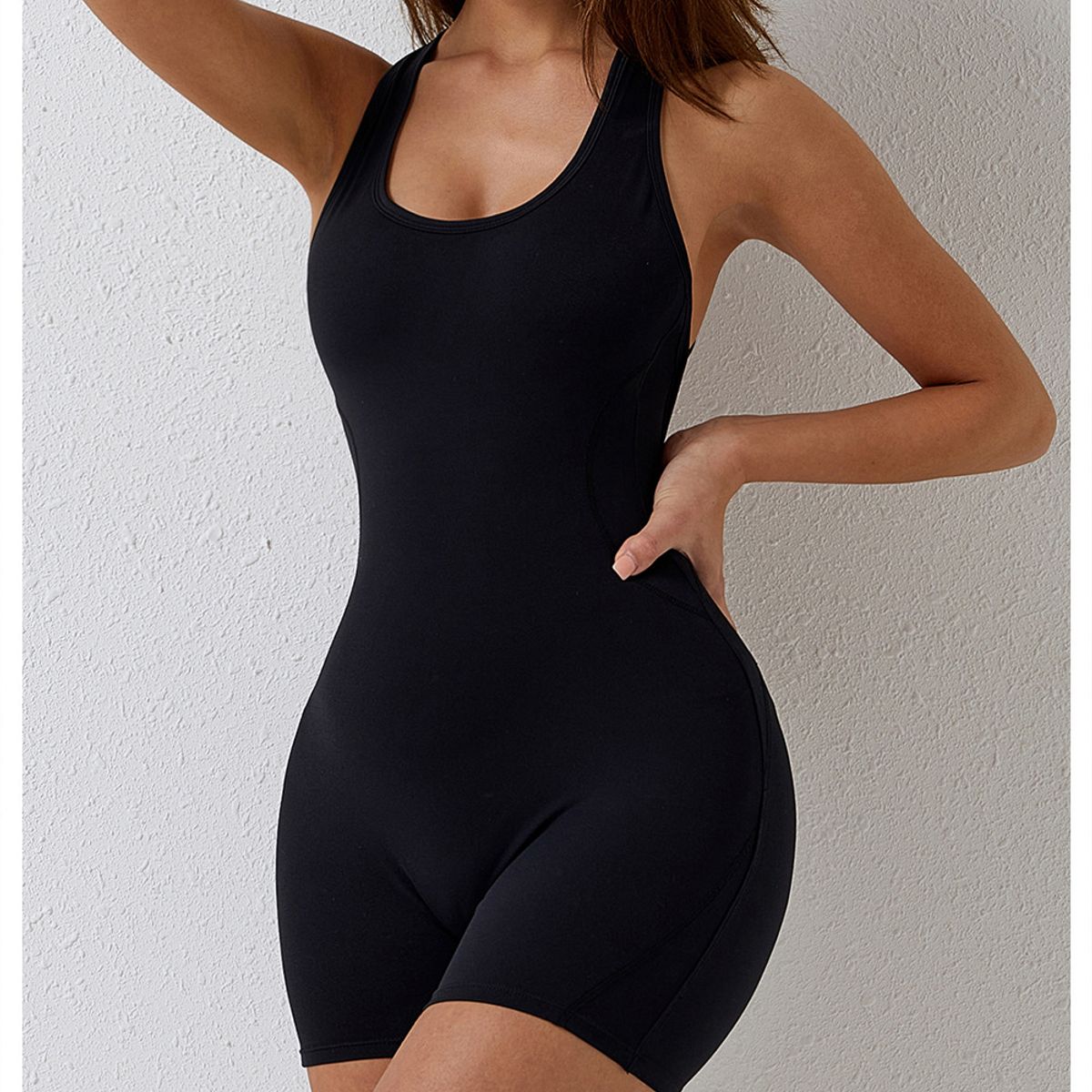 TIOZONEY - Enterito deportivo Mujer-Negro