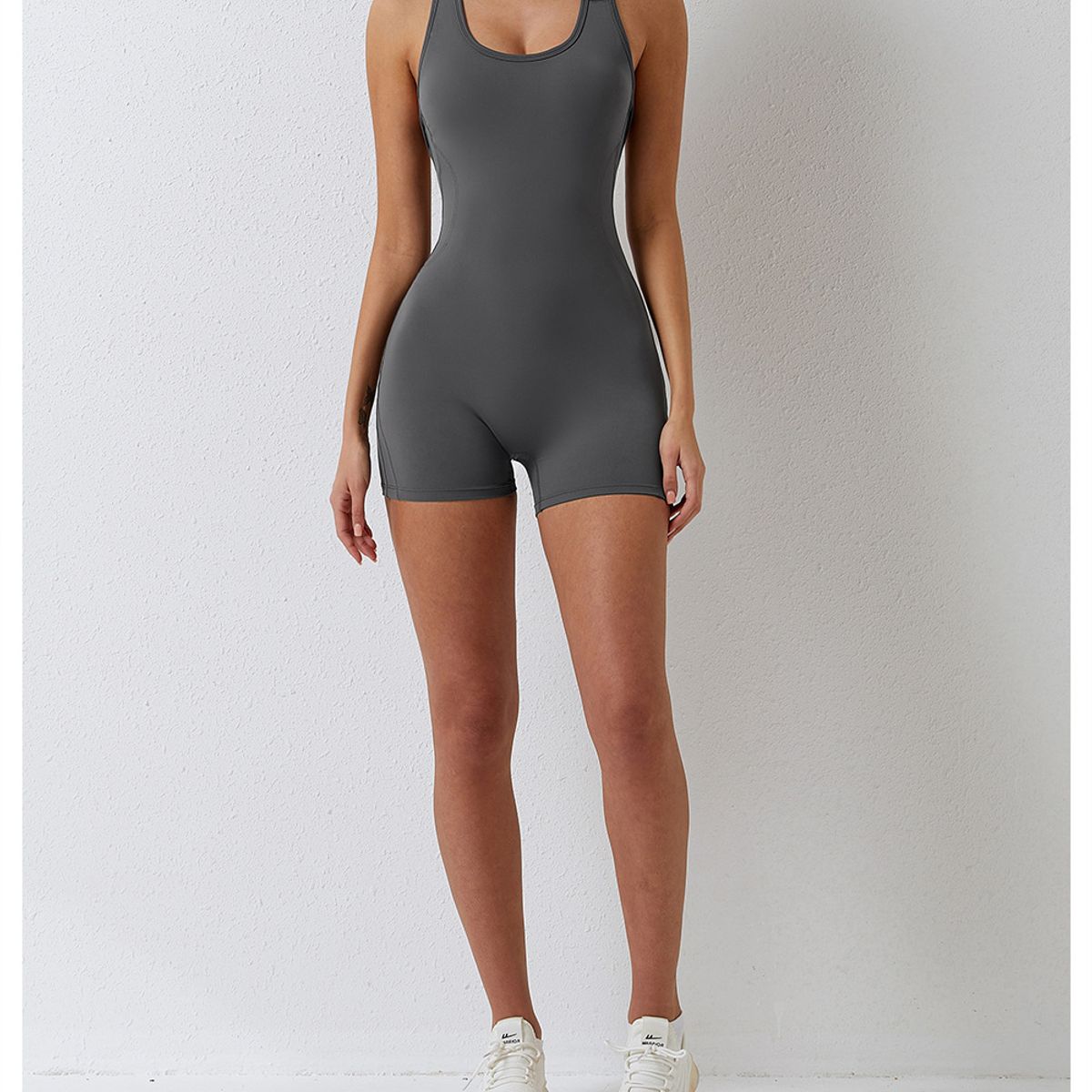 TIOZONEY - Enterito deportivo Mujer-Gris