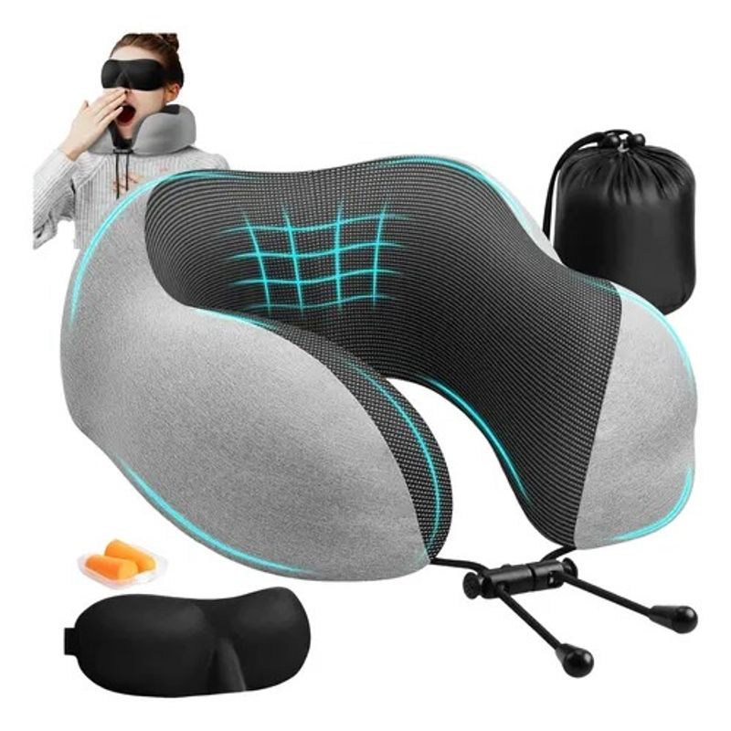 EVERSO - Almohada De Cuello Relajante Para Viaje Cojín Soporte Cómodo