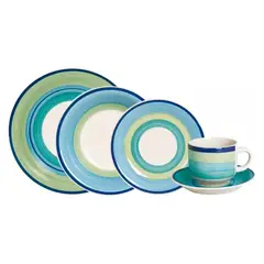 HALLEN - Set Vajilla Ceramica 30 Piezas Modelo Mallorca