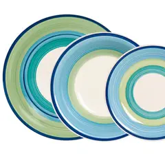 HALLEN - Set Vajilla Ceramica 30 Piezas Modelo Mallorca