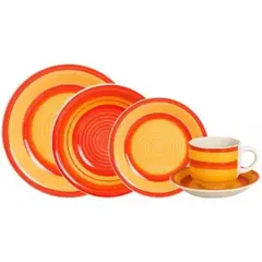 HALLEN - Set Vajilla 30 Piezas Ceramica Juego Loza