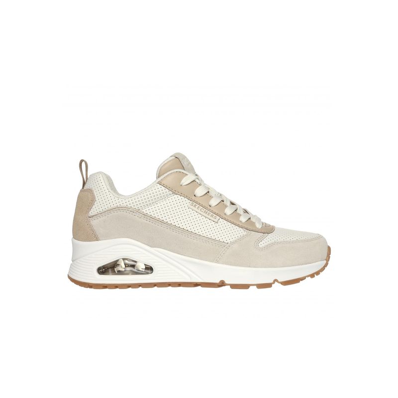 SKECHERS - Zapatillas Mujer Uno Two Much Fun Beige Skechers