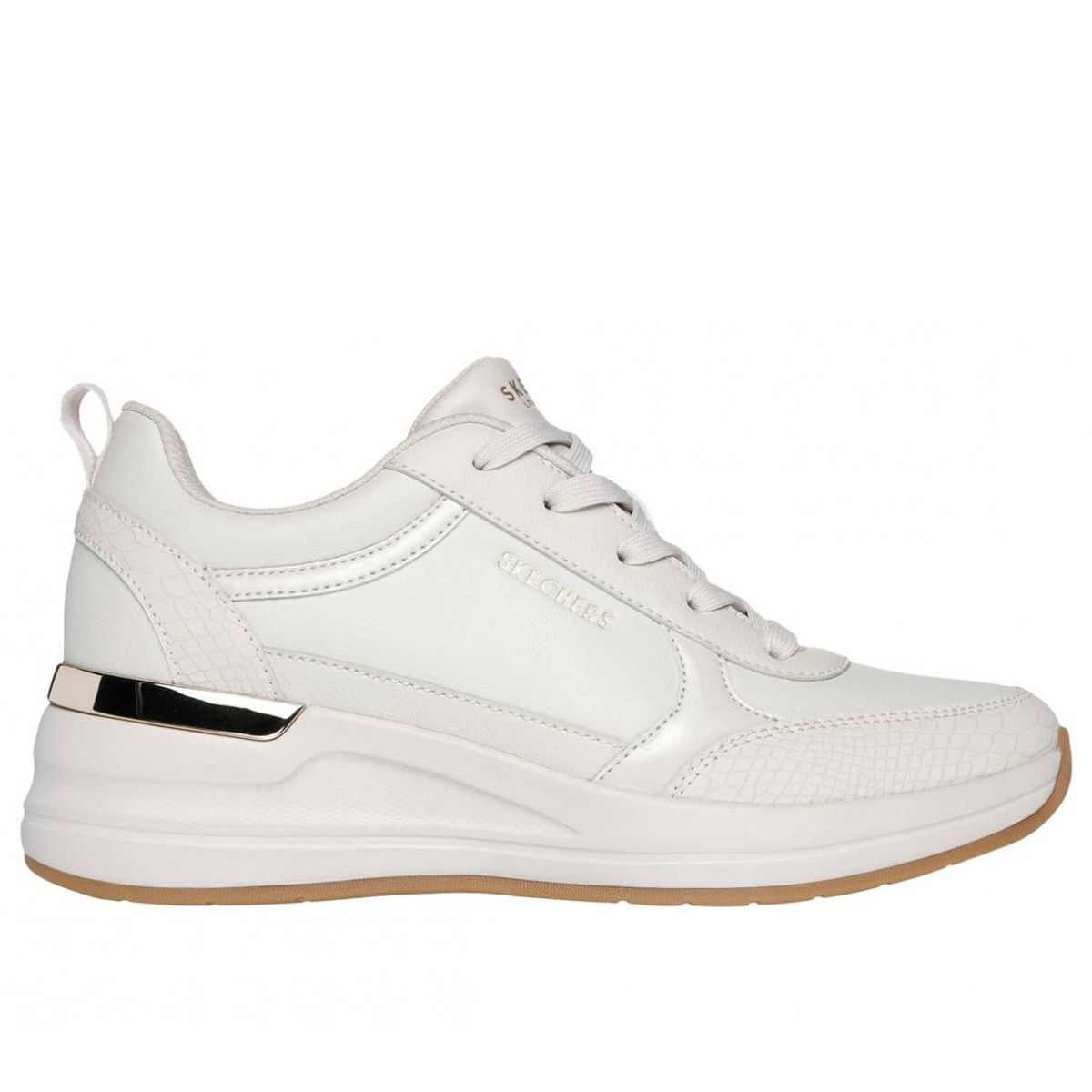 SKECHERS - Zapatillas Mujer Billion 20 Fine Shine Beige WT Skechers