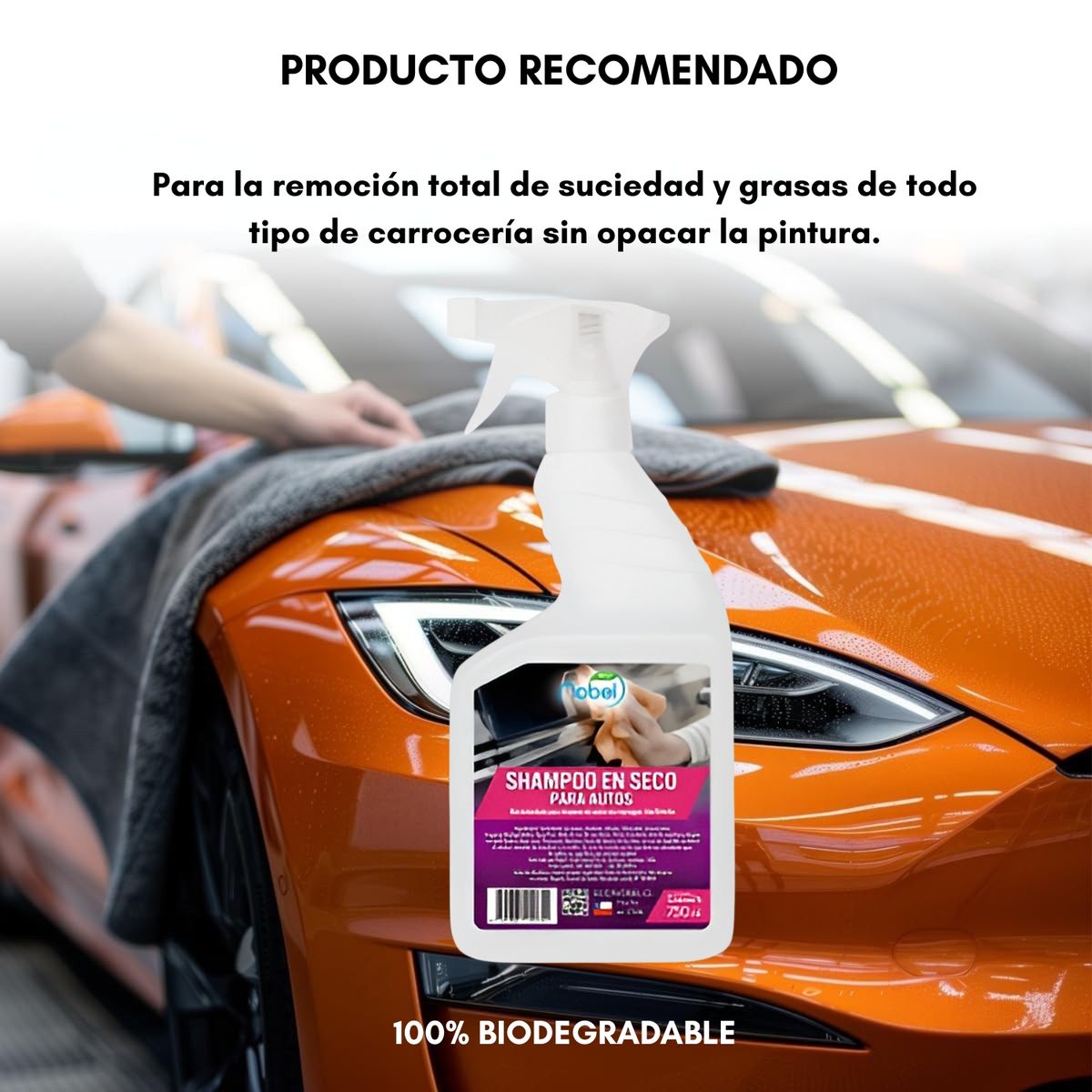 GENERICO - Shampoo Abrillantador En Seco Para Auto Car Wash 750 Ml