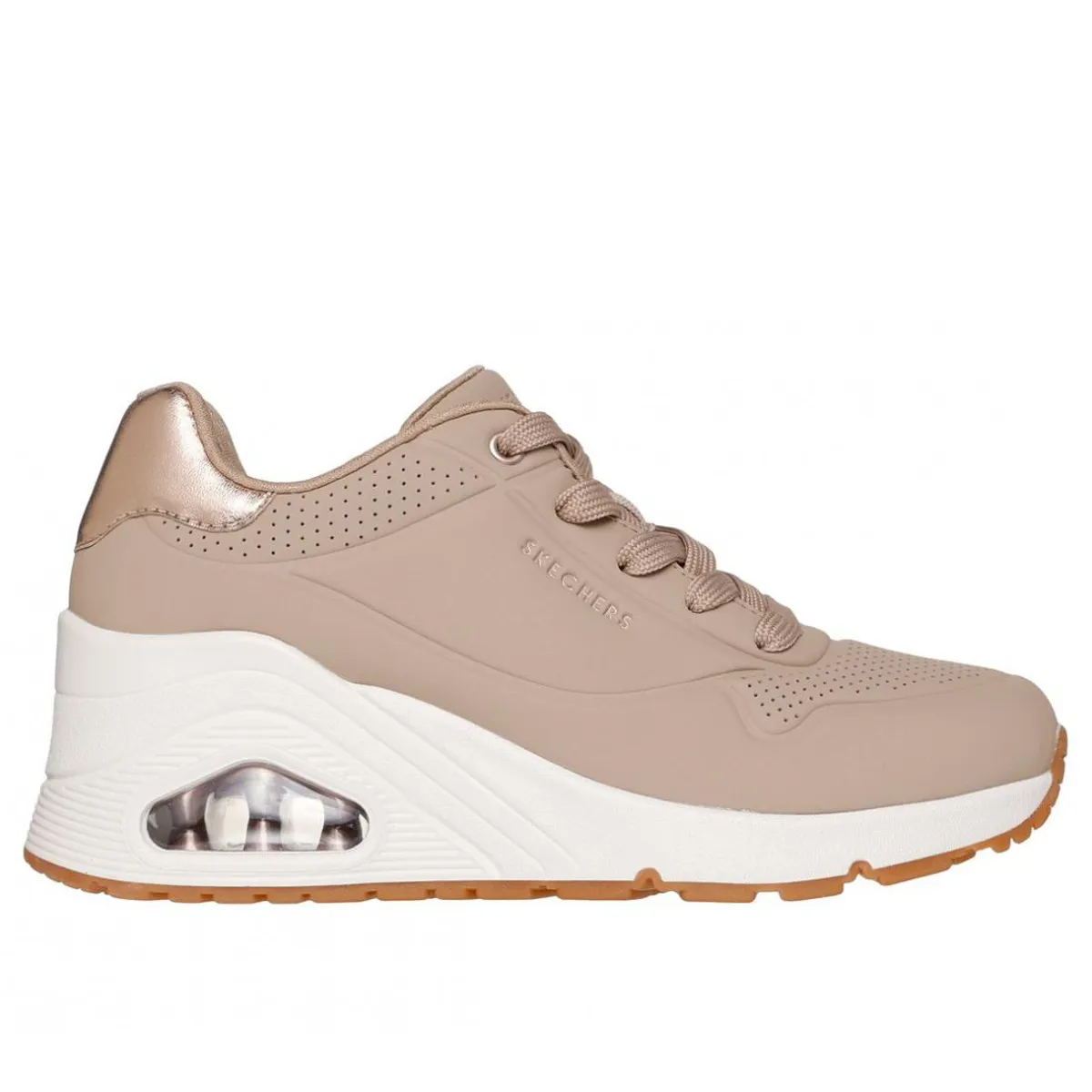 SKECHERS - Zapatillas Mujer Uno Wedge Beige TN Skechers