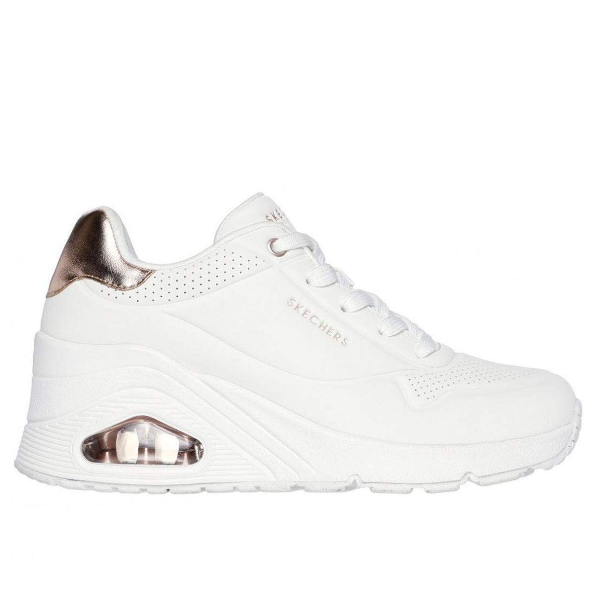 SKECHERS - Zapatillas Mujer Uno Wedge Hi Steps Blanco Skechers