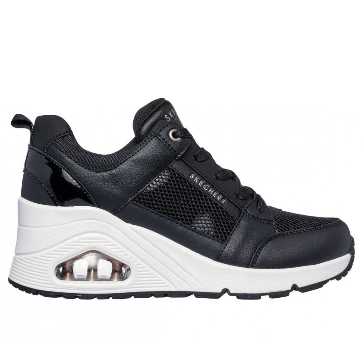SKECHERS - Zapatillas Mujer Uno Wedge Negro BL Skechers