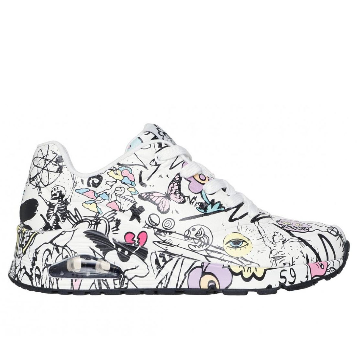 SKECHERS - Zapatillas Mujer Uno Blanco-Multicolor Skechers