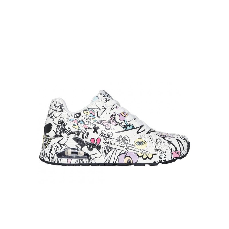 SKECHERS - Zapatillas Mujer Uno Blanco-Multicolor Skechers