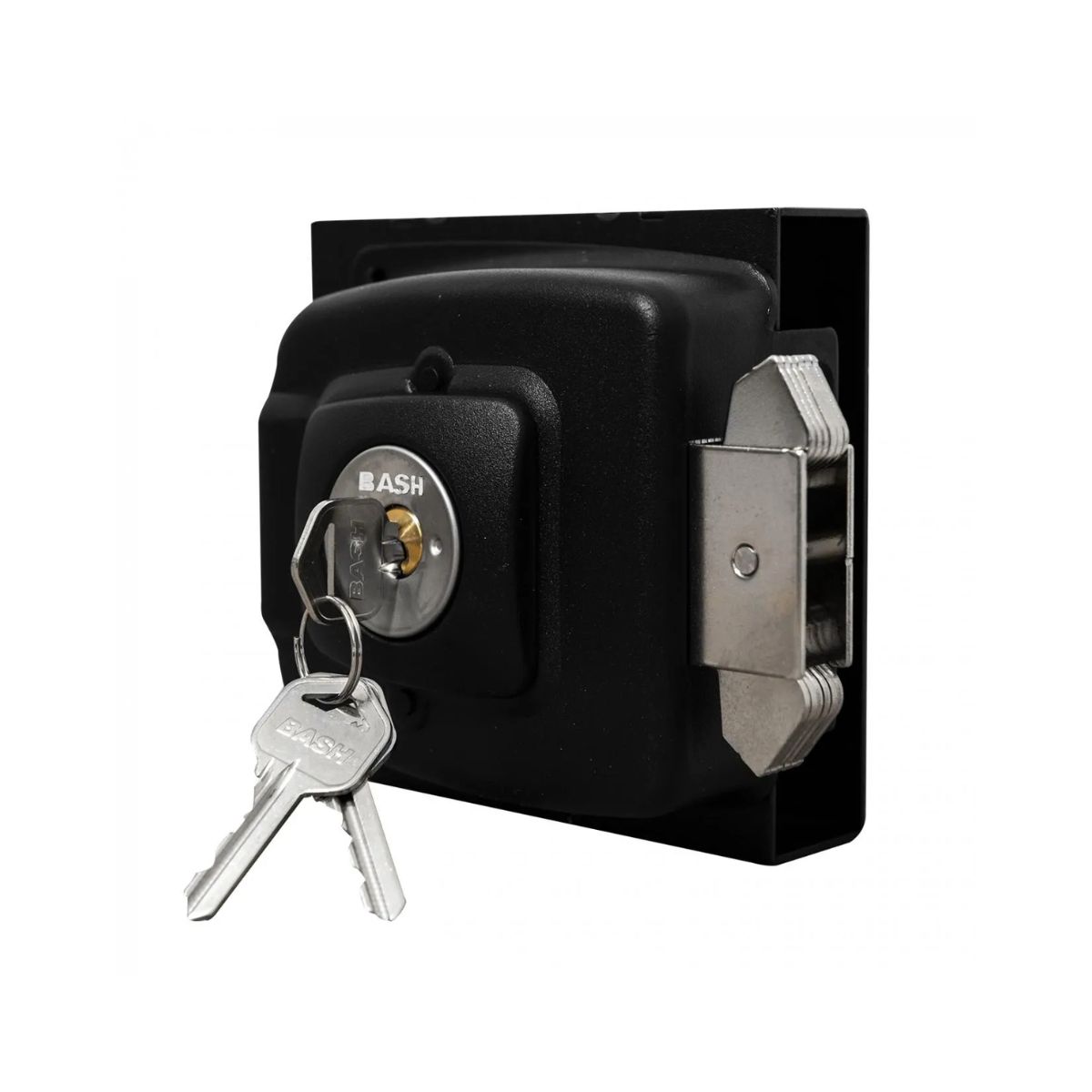 BASH - Cerradura de sobreponer cangrejo Bash 1003 negra para puerta corredera 30-50 mm