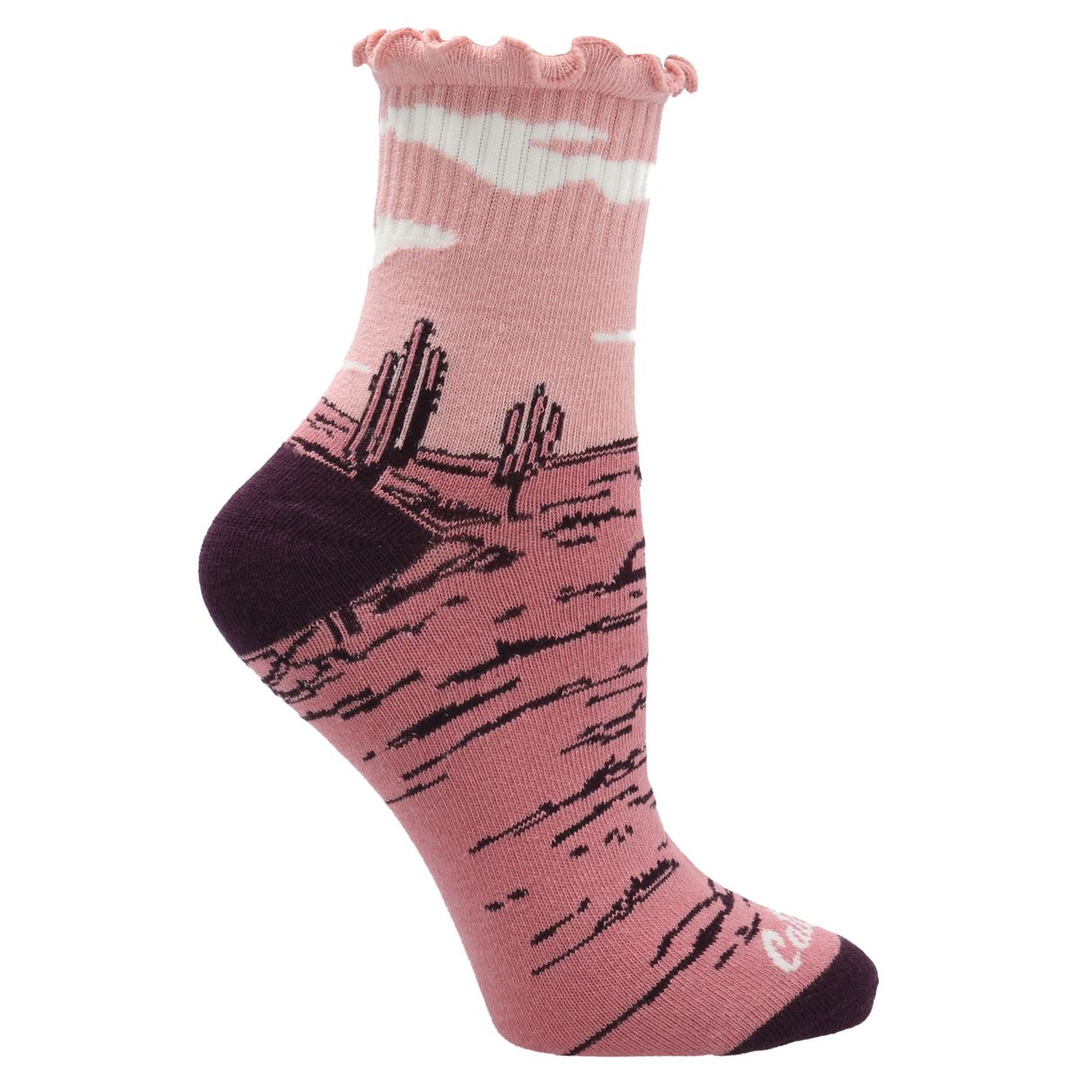 CAT - Calcetín Medio Diseño Desierto Medio Rosa CAT