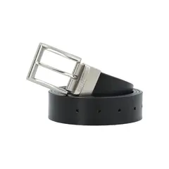 CAT - Cinturón de Cuero PU Reversible Hombre Negro-Azul