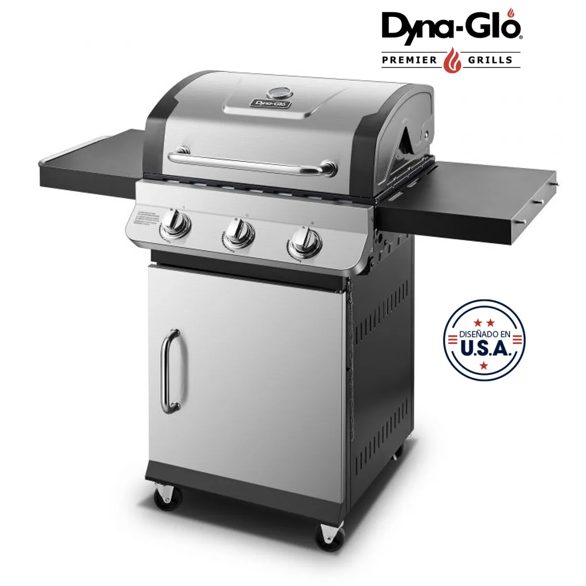 DYNAGLO - Parrilla a Gas 3 Quemadores Acero Inoxidable Premier DynaGlo