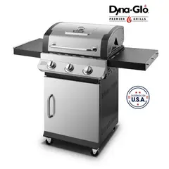 DYNAGLO - Parrilla a Gas 3 Quemadores Acero Inoxidable Premier