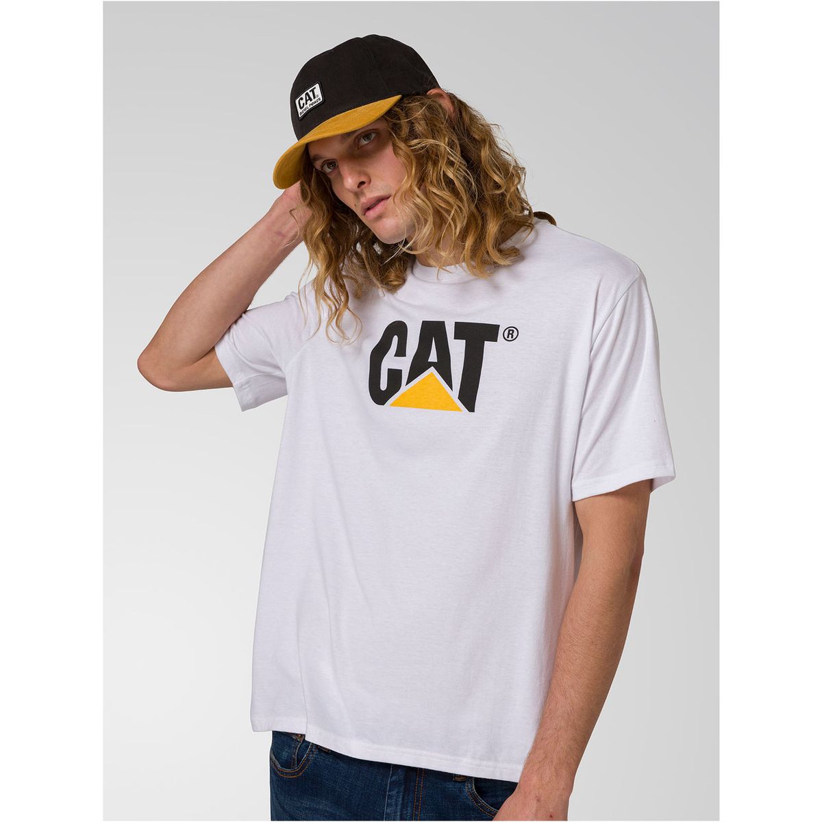 CAT - Jockey 6 Panel Logo Negro CAT