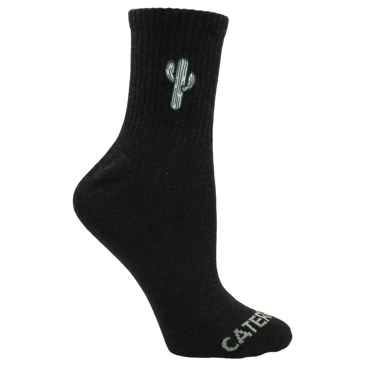 CAT - Calcetín Medio Diseño Cactus Medio Negro CAT