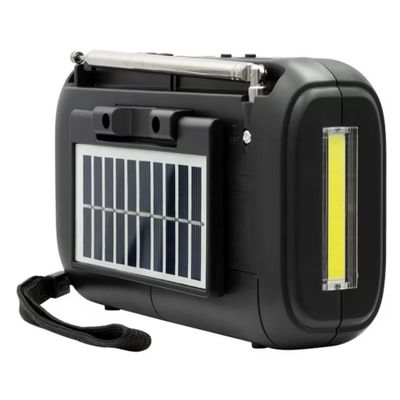 Imagen 2 del producto RADIO CON PANEL SOLAR DE EMERGENCIA ICX66 NEGRO