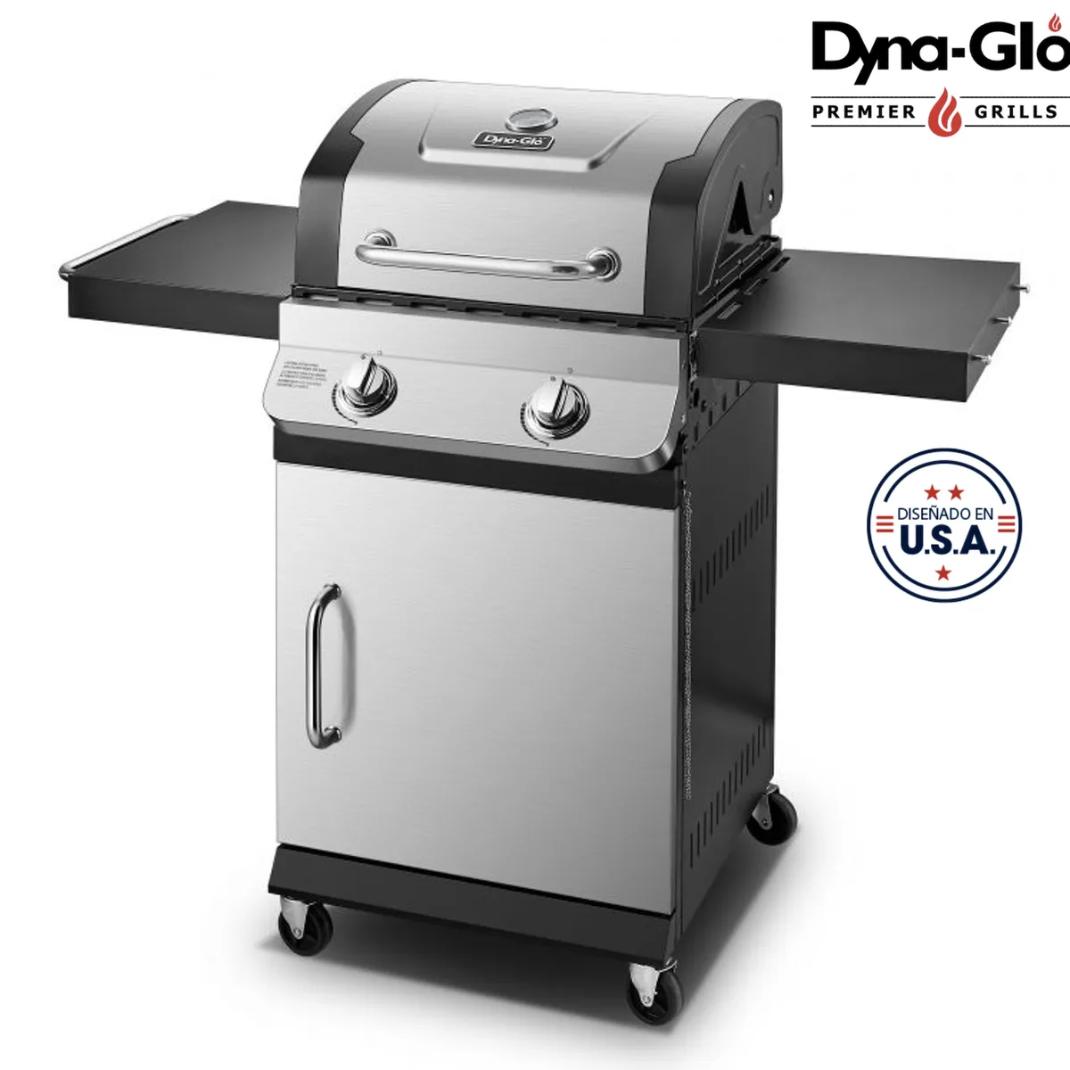 DYNAGLO - Parrilla a Gas 2 Quemadores Acero Inoxidable Premier DynaGlo