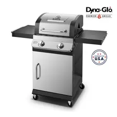 DYNAGLO - Parrilla a Gas 2 Quemadores Acero Inoxidable Premier