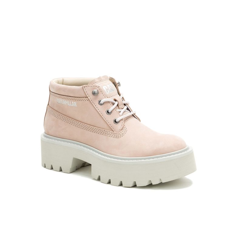 Botín Colorado Max Chukka Mujer Palo Rosa