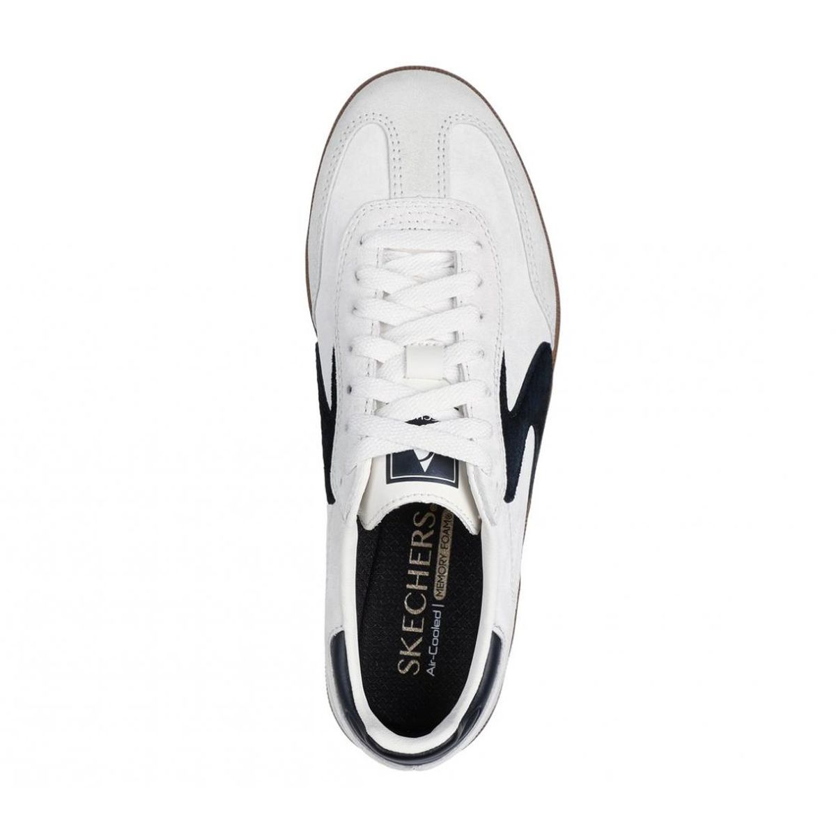 SKECHERS - Zapatillas Mujer Hotshot Varsity Crew Beige BK Skechers