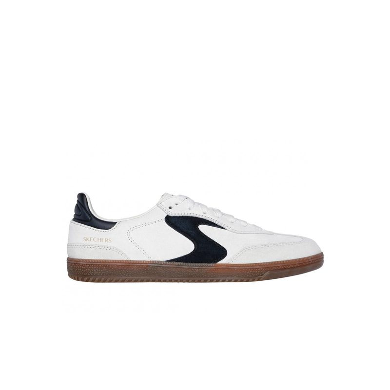SKECHERS - Zapatillas Mujer Hotshot Varsity Crew Beige BK Skechers