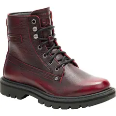 CAT - Botín de Cuero Colorado Grader Mujer Rojo