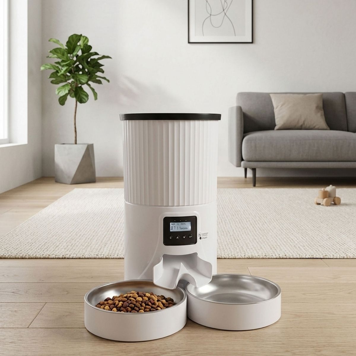 LITTLE PETS - Dispensador Automático Doble Comida Mascotas 4 lts.