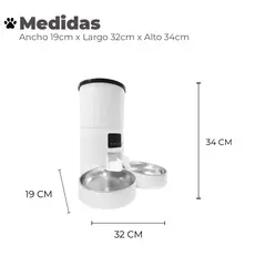 MUNDO ONLINE - Dispensador Automatico Doble Comida Mascotas 4 lts. Wifi
