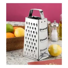 CUINER - Rallador De Queso 4 Lados Acero Inoxidable 23cm