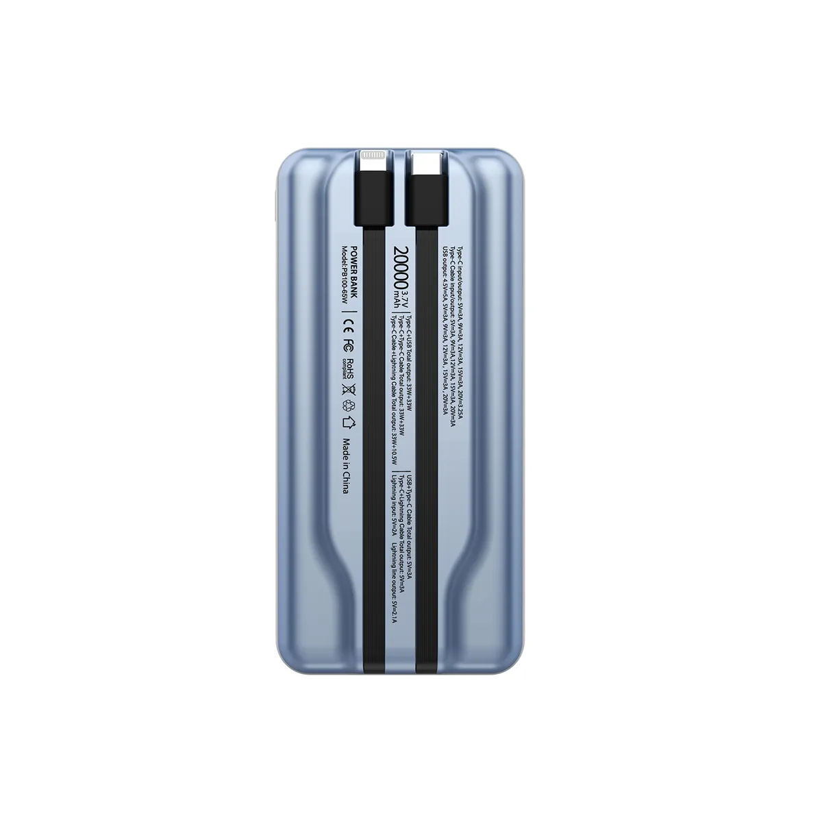 TECNOLAB - Power Bank Carga Rápida 20000Mha 65W - PS