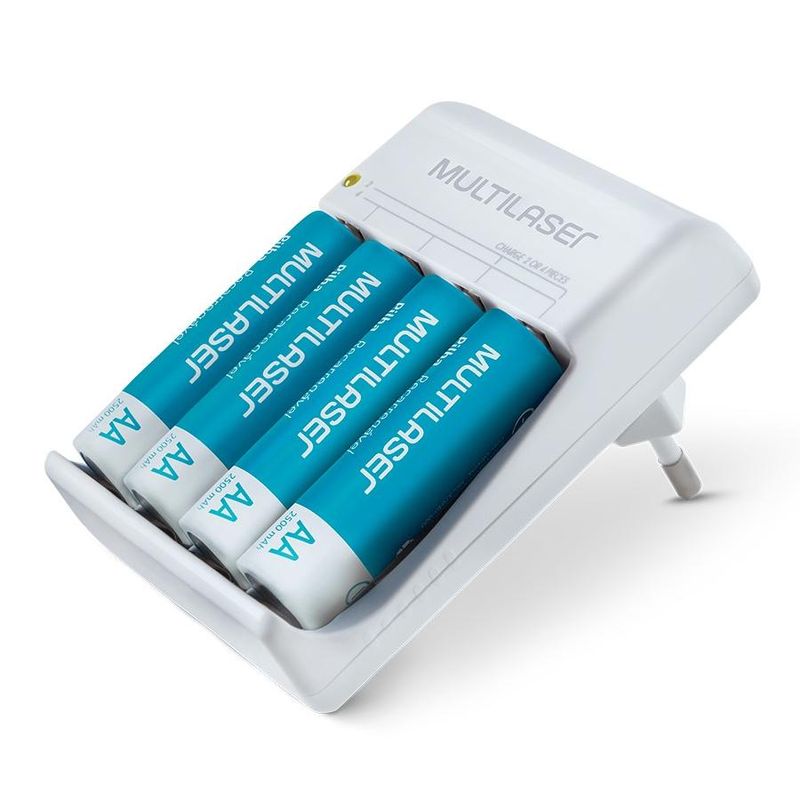MULTILASER - Cargador De Pilas Multilaser Cb093 - 110v220v Entrada